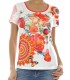 T-shirt top lace summer floral ethnic 101 idées 436Y clothes for women