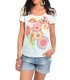 T-shirt tamanho grande floral etnica verao 101 idées Design 473YL