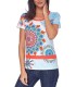 camiseta top verano floral etnica 101 idées 415Y
