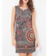 buy now dress tunic suede ethnic floral 101 idées 380P clothes for