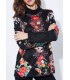 buy now T-shirt top winter floral ethnic 101 idées 2127Z clothes for
