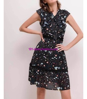 buy now dress floral print summer 101 idées 5205K clothes for women